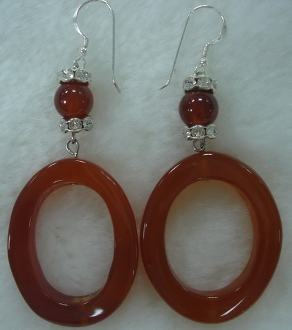 Red Agate Earings