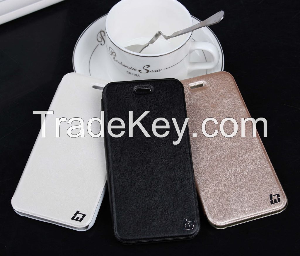 Ultra Thin PU Leather Mobile Phone Cases For iphone, MOQ 50/Color/Model