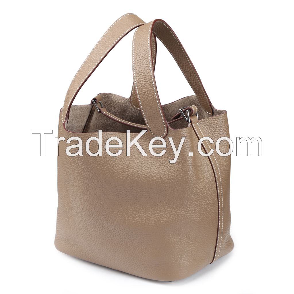 genuine leather women shoulder bags , genuine leather women bags dark gray color