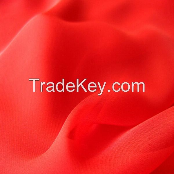 30D Cation Satin Chiffon polyester DYE Fabric P/D plain pure chiffon silk fabric