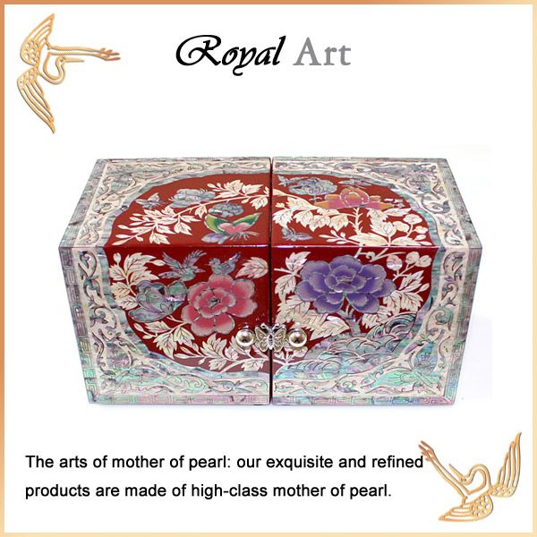 Luxury Jewelry Box with Mother of pearl inlaid; DO-137