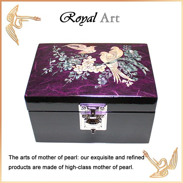 Luxury Jewelry Box with Mother of pearl inlaid; CL-92