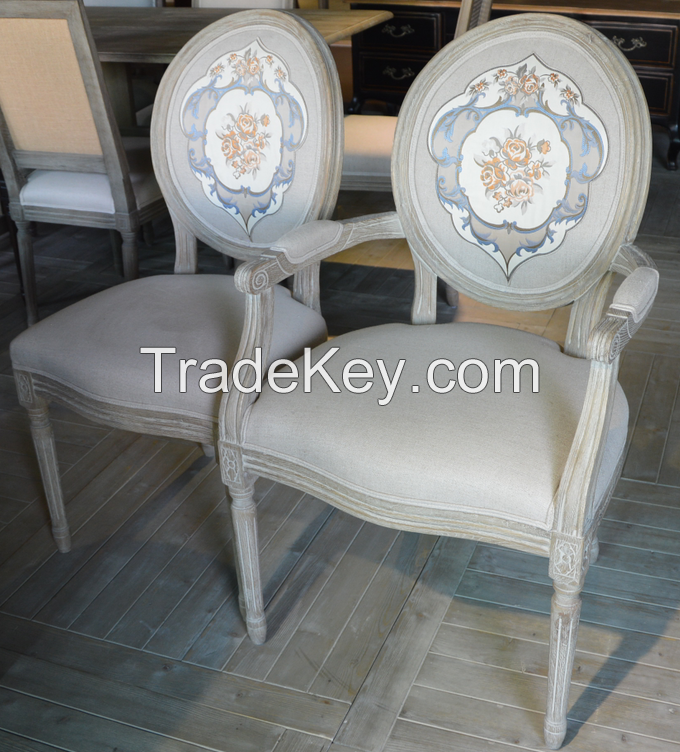 French Style Solid Wood Dining Chair