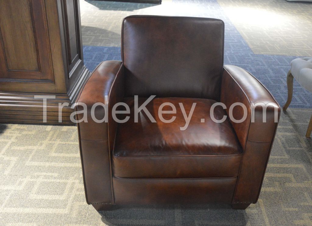 Living Room Sofa/European Living Room Leather Sofa,Real Leather Singel Seat Sofa