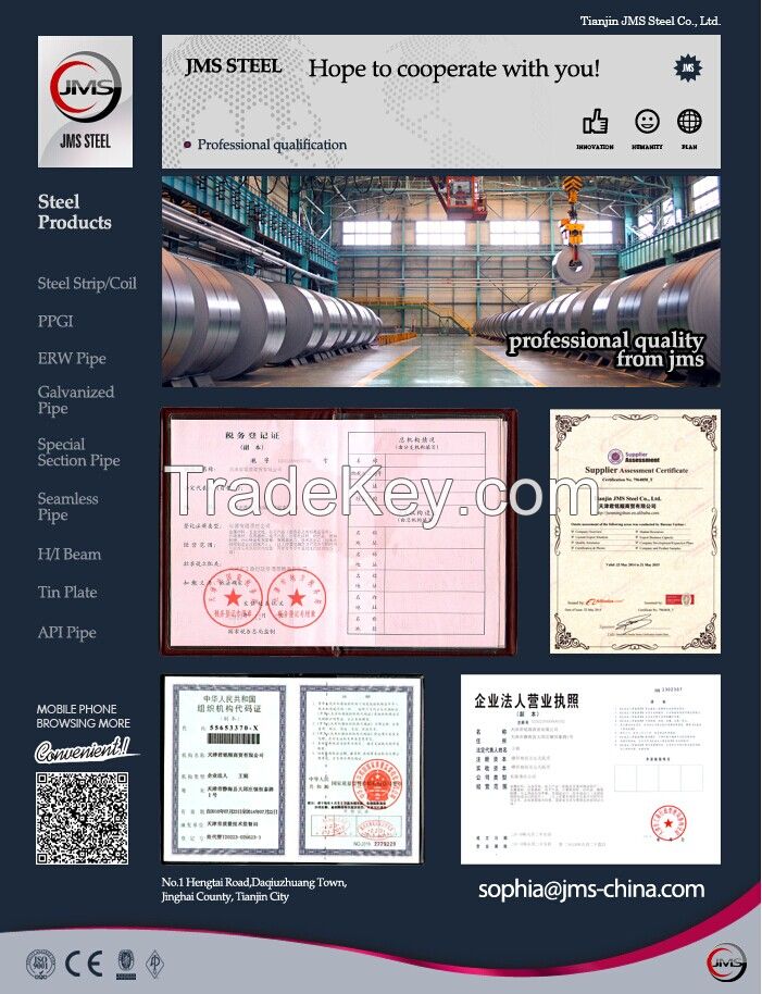 DX51D z180 hot dipped galvanized steel strips