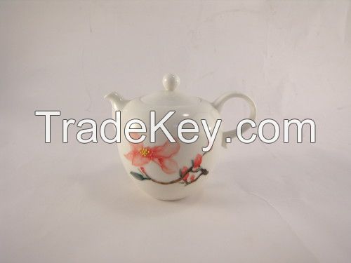 Pottery teapot and cups gift set