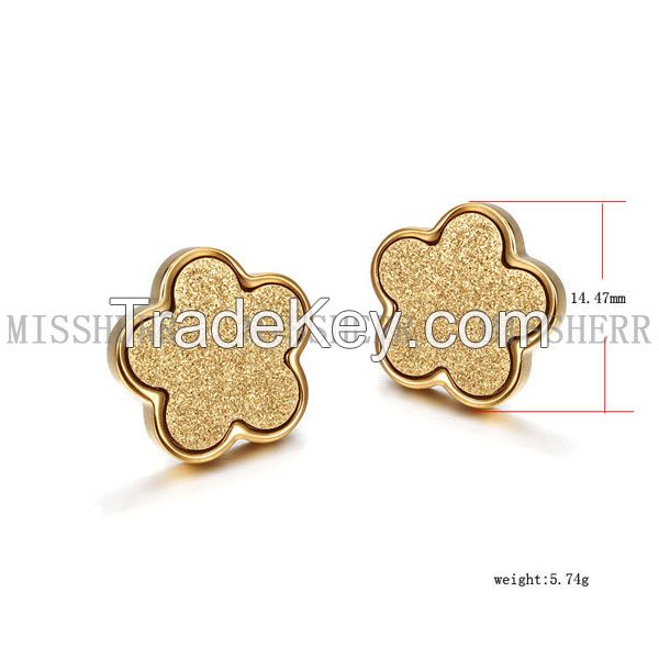 Popular Flower Jewelry Rhinestone Stud Earring