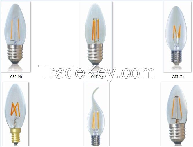 LED light bulb produce factory Edison Candle holder bulb C35 E27/E14 110V-130V lamp lighting fixture