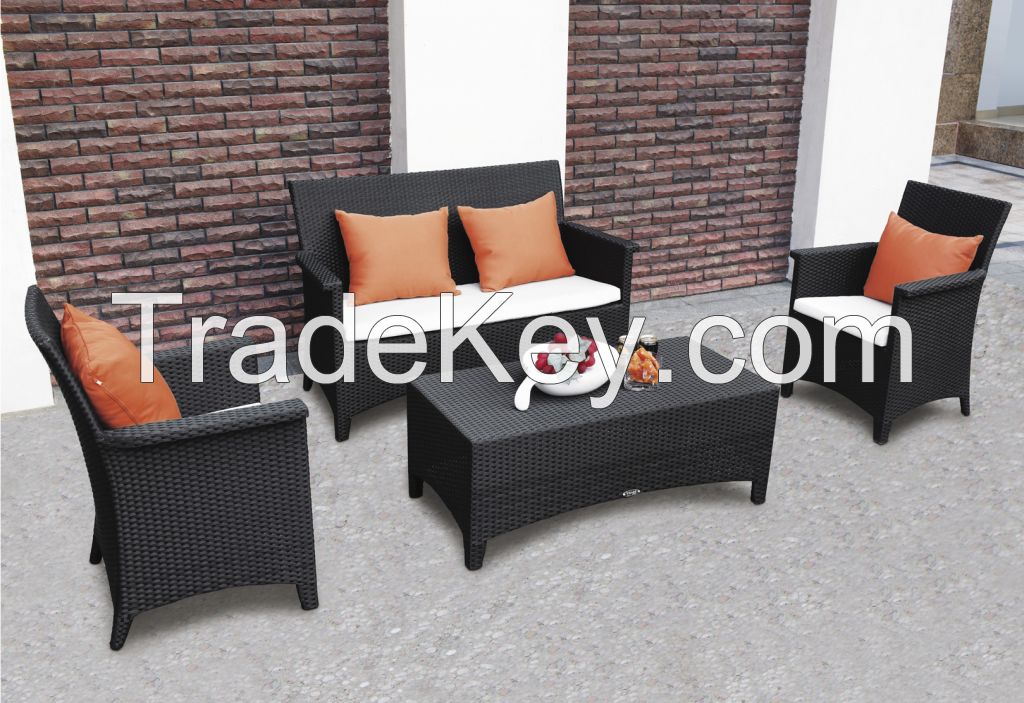 2014 Hot Sales PE Wicker Furniture / Wicker Sofa Set (SF-013)