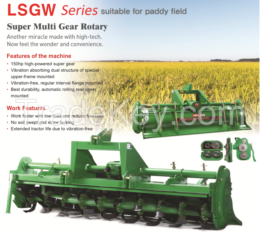 WR 1550~2150 LSGW Rotavator / Rotary Tiller