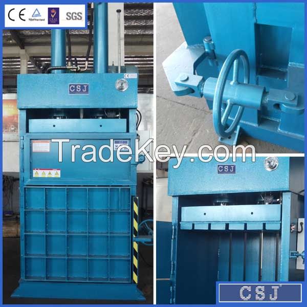 CE certificate vertical hydraulic baler,compactor, press machine for PET bottle , waste paper, plastic scrap