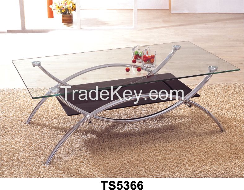 Hexagon stainless steel frame coffee table 