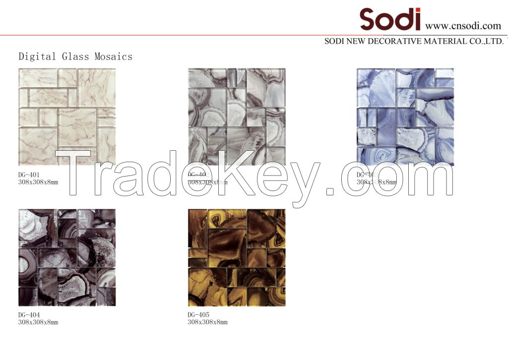 Digital glass mosaic