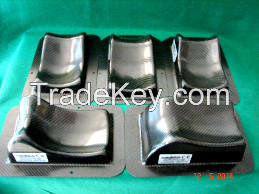 Carbon fiber head rest cushions