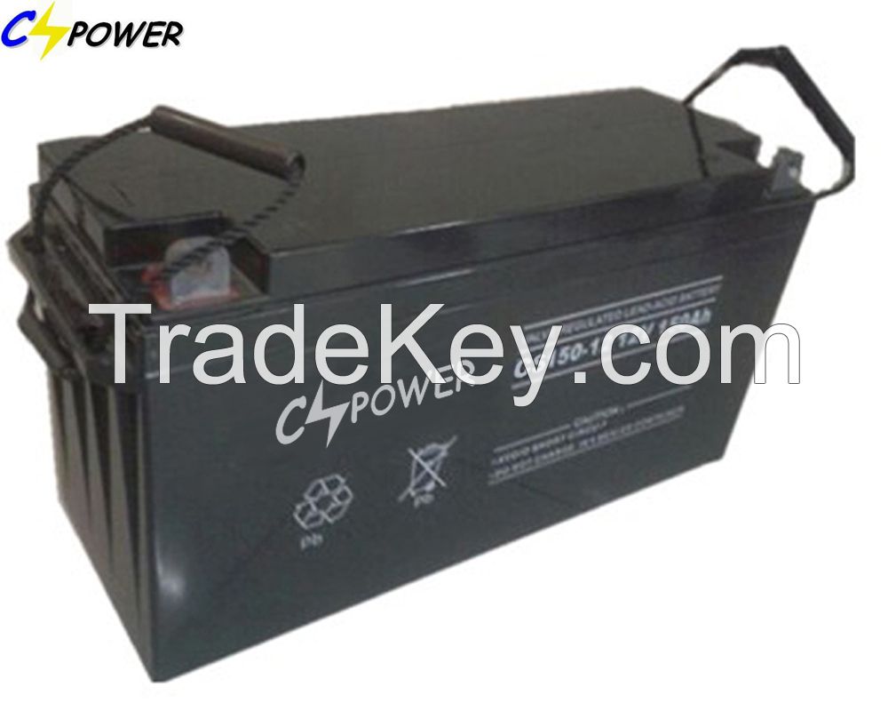 Solar Deep Cycle AGM Battery 12V150Ah for solar power system