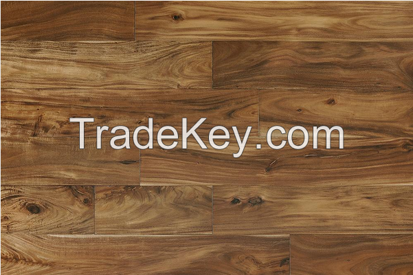 Hand scraped acacia hardwood flooring