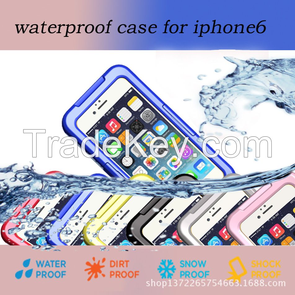 Top quality waterproof case cover with stand for Apple iphone 6 6plus 4.7&Atilde;&cent;&iuml;&iquest;&frac12;&iuml;&iquest;&frac12;5.5&Atilde;&cent;&iuml;&iquest;&frac12;&iuml;&iquest;&frac12;  Mobile phone shell   