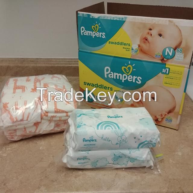 Baby Wet Wipes / Sanitary Wipes for Sale/ small and large baby diapers