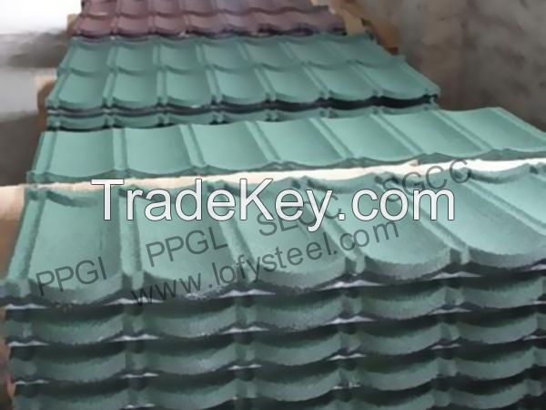 Roof Tiles - Stone Chip Coated Steel Roof Tiles | GREEN