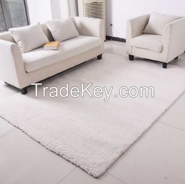 High Quality Hand Made Tufted 2cm super Soft Plain Shaggy Carpet