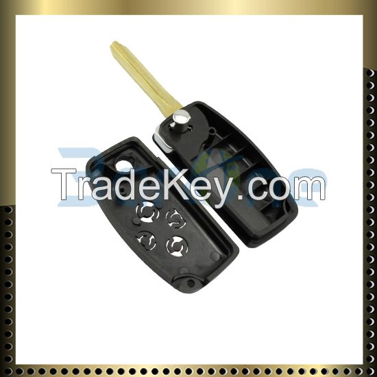 3 button car key shell in fan-shape for Toyota