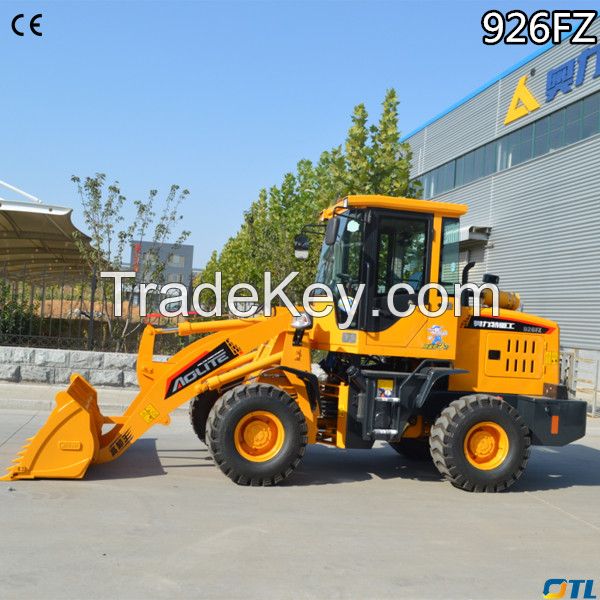 AOLITE wheel loader 926FZ with 1600kg rated load with CE mark