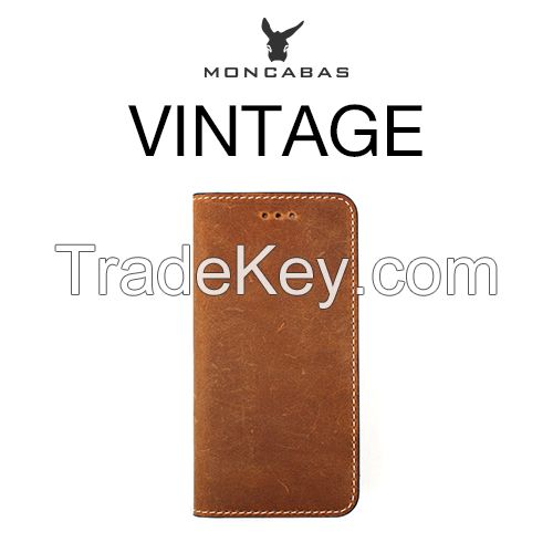 MONCABAS GENUINE LEATHER VINTAGE DIARY CASE