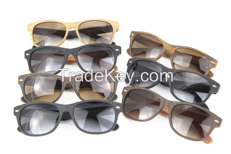 Faux Wood Full Acetate Fashion Antique Polarized Sunglasses TA25872