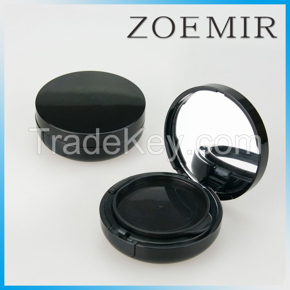 high-end quality makeup round bb cushion empty private label face compact pressed powder case