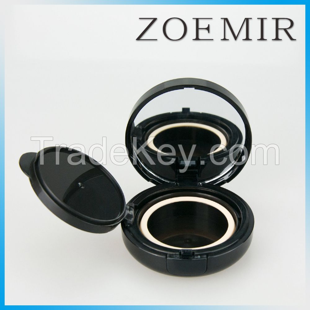 high-end quality makeup round bb cushion empty private label face compact pressed powder case