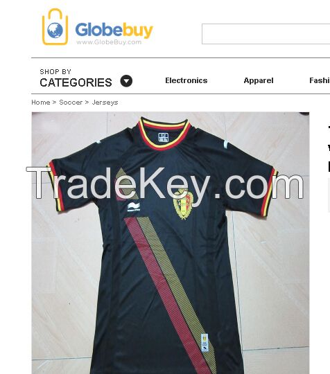 TOP Thai Quality Belgium away football Jersey 2014 world cup Belgium away soccer jerseys Belgium shirts player version