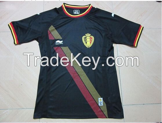 TOP Thai Quality Belgium away football Jersey 2014 world cup Belgium away soccer jerseys Belgium shirts player version