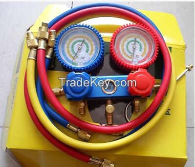 A/C Manifold Gauge Set, Aluminum Manifold Gauge and Hose Set, R134a Manifold Gauge