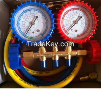 Auto AC repair tool manifold gauge set, air conditioner and refrigeration manifold gauge set