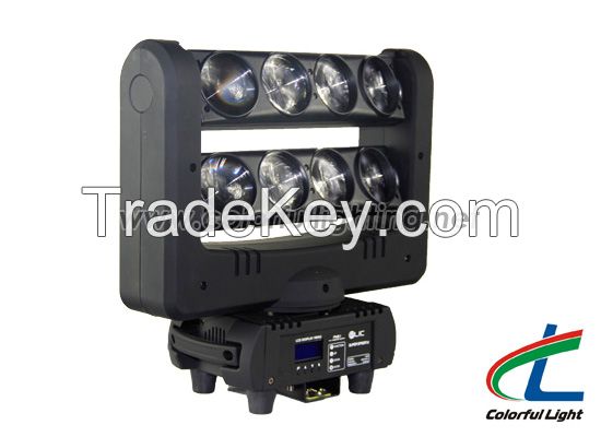 8X8W LED White Beam Moving Head Spider Light