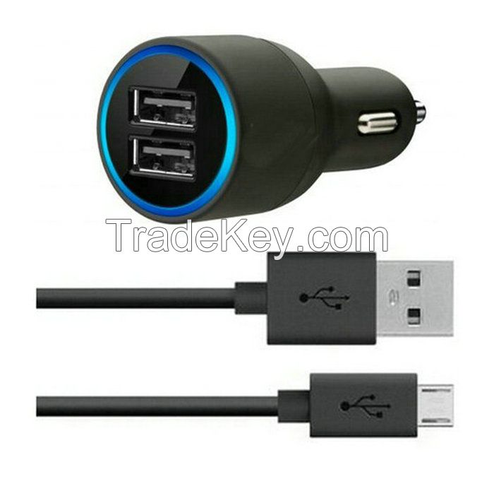 Dual USB Car Charger with 2.1A