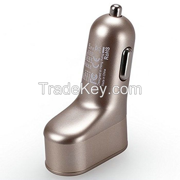 Triple USB Car Charger with 5.1A, Quick Charge