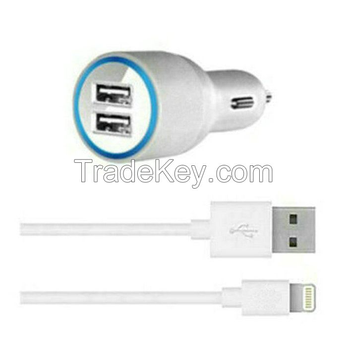 Dual USB Car Charger with 2.1A