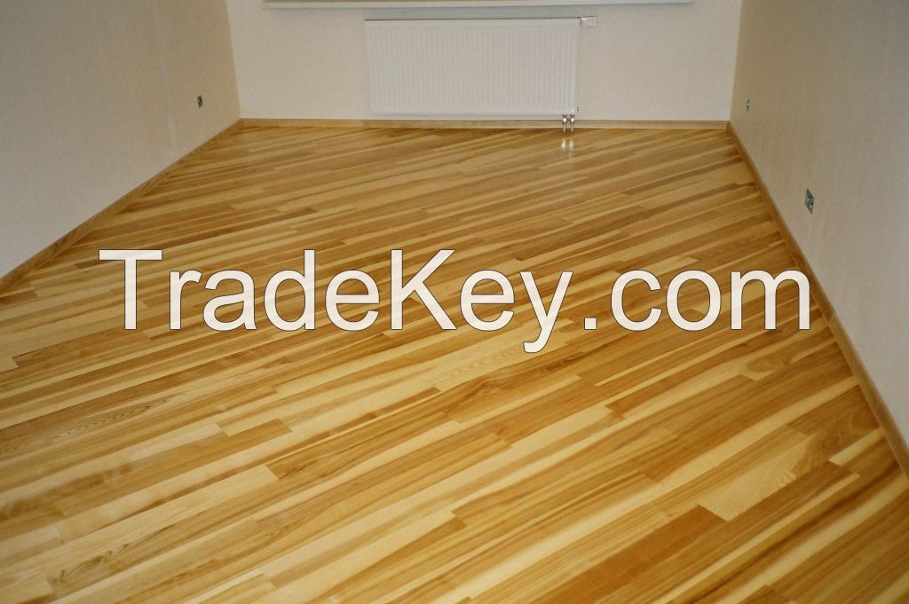 high quality luxury oak and ash floorboards, engineered flooring (two-layer) and solid parquet