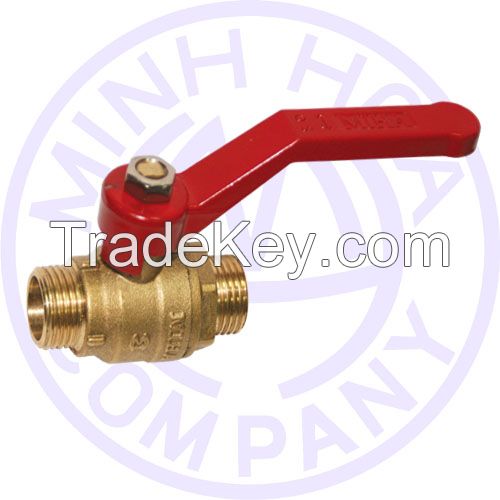 BRASS BALL VALVE MALE THREADS BUTTERFLY HANDLE MIHA