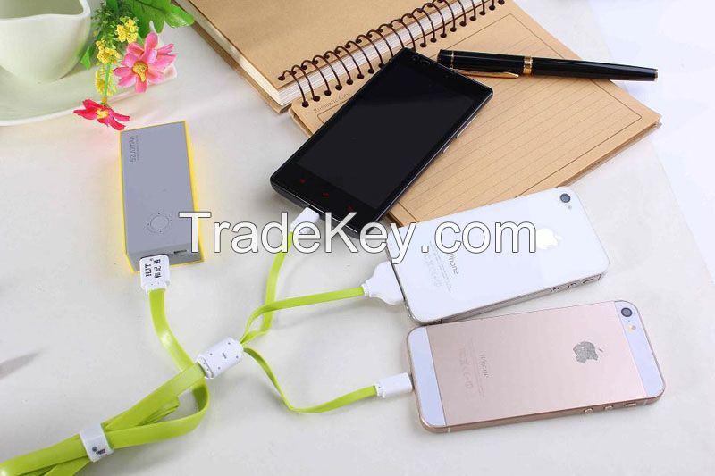 Multifunction 3 in 1 mobile phone computer connection lines portable data cable universal phone charging cord