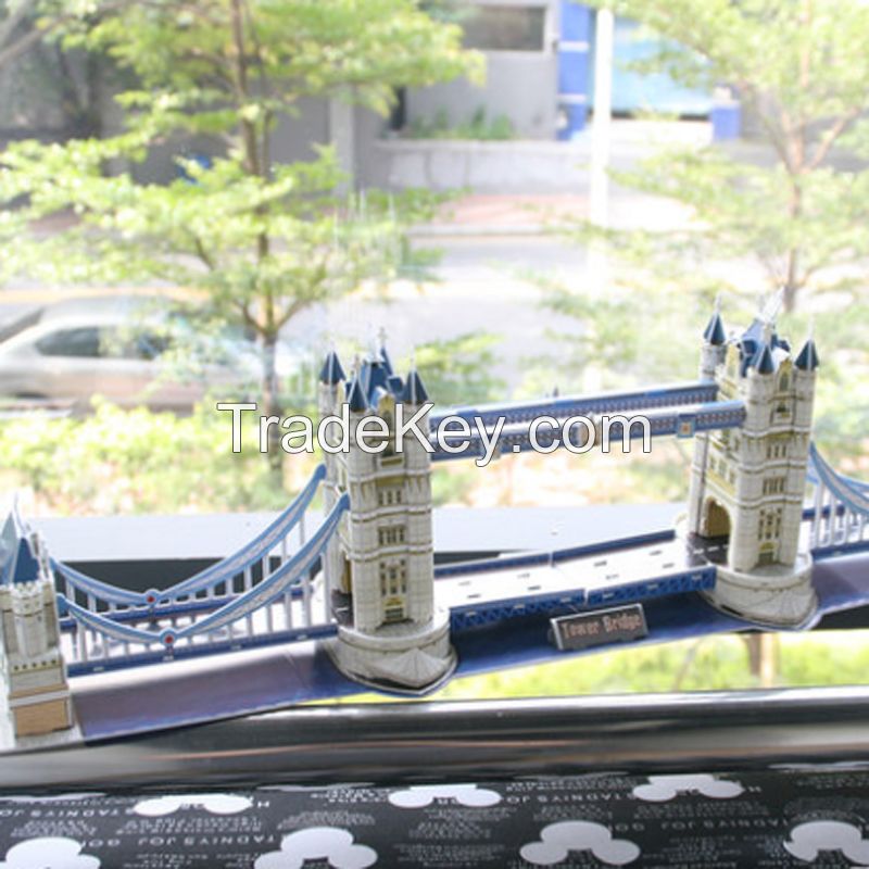 DIY Tower Brige London 3D puzzle 120PCS paper Realistic bridge 3D model