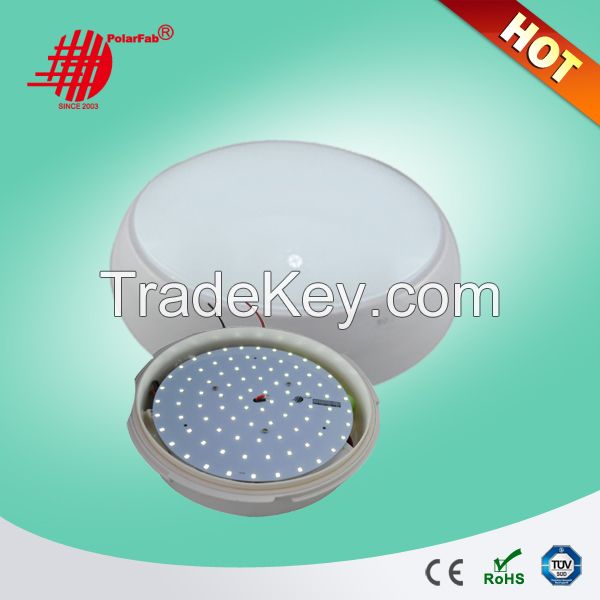 2D Emergency ceiling lights ip65 90lm/w 12W 15W ceiling lights with microwave sensor  CE ERP UL