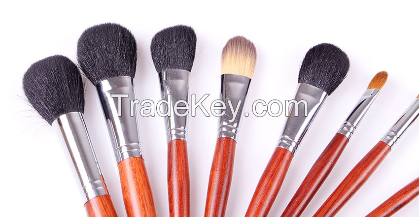 23 pcs luxurious and professional makeup brush set with red wood handle private label accepted