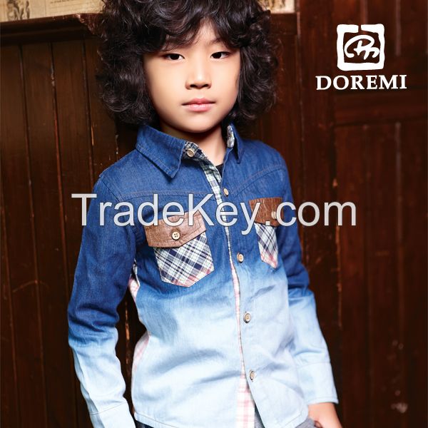 Wholesale casual little boys autumn shirt for 2-6 years boys