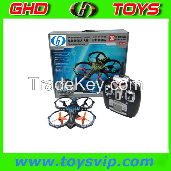 RC Quadcopter Helicopter with 6-Axis Gyro, 3D Tumbling UFO 