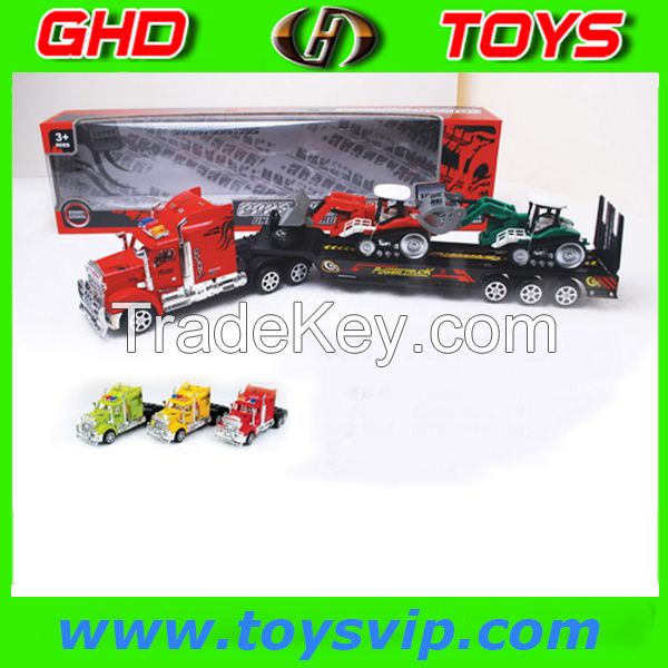  Plastic Friction Tractors trailers set toys