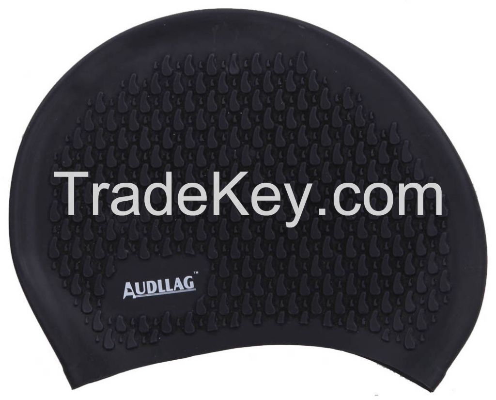 Silicone swimming cap