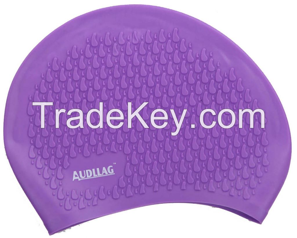 Silicone swimming cap