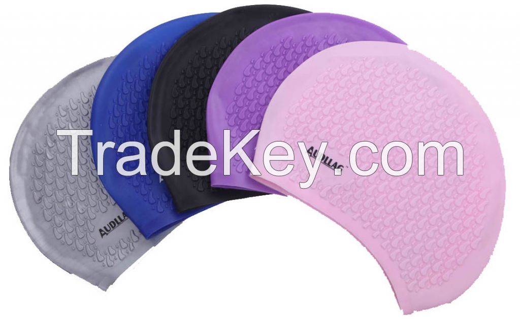 Silicone swimming cap